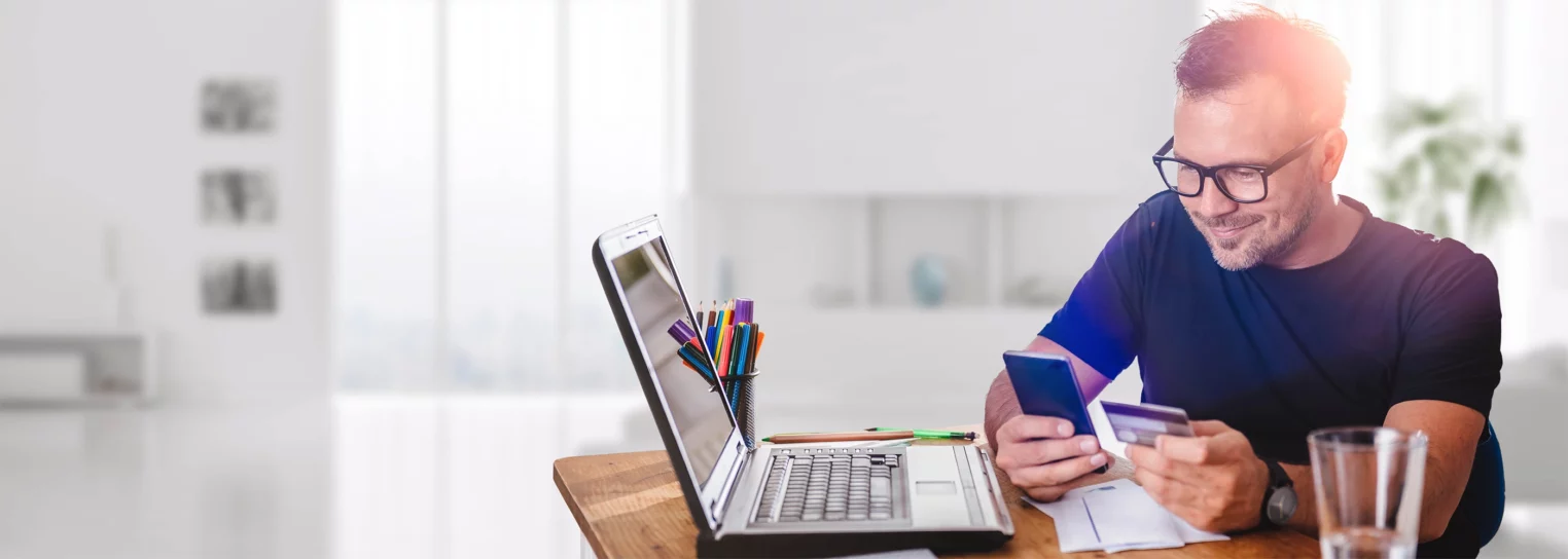 A retail customer shopping online