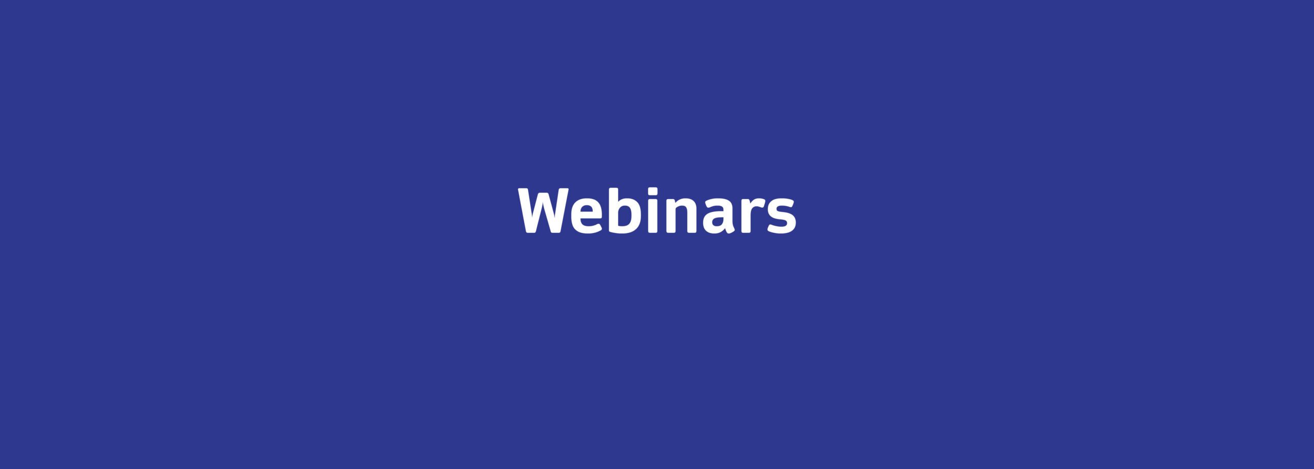 Webinars banner