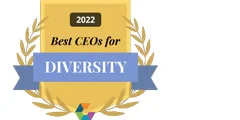 Comparably Best CEO for Diversity 2022 badge