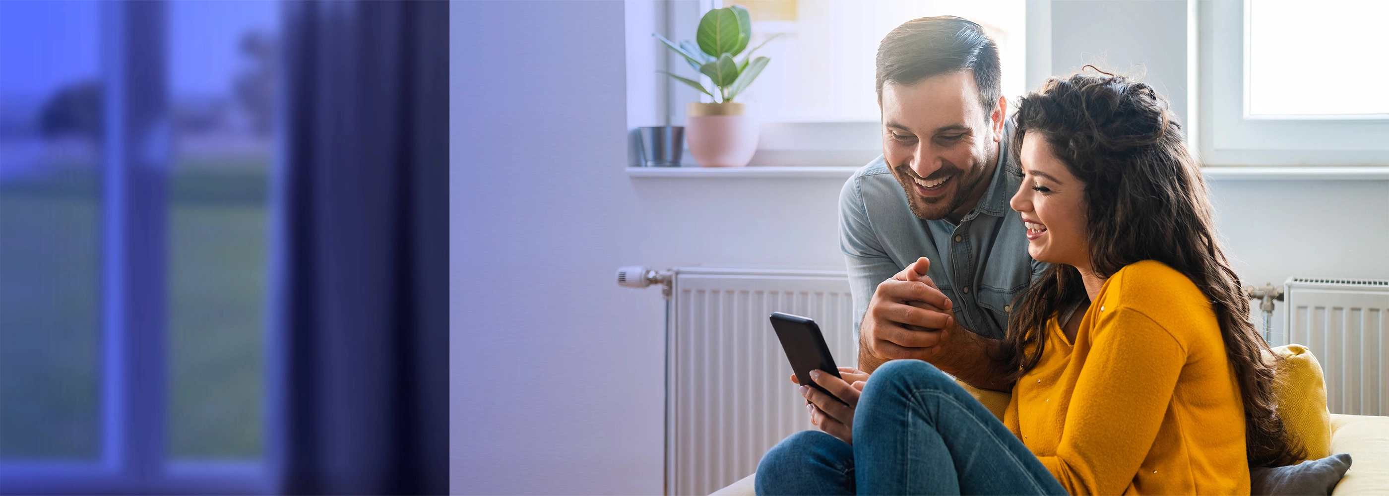 A couple using conversational AI to help them plan their holiday