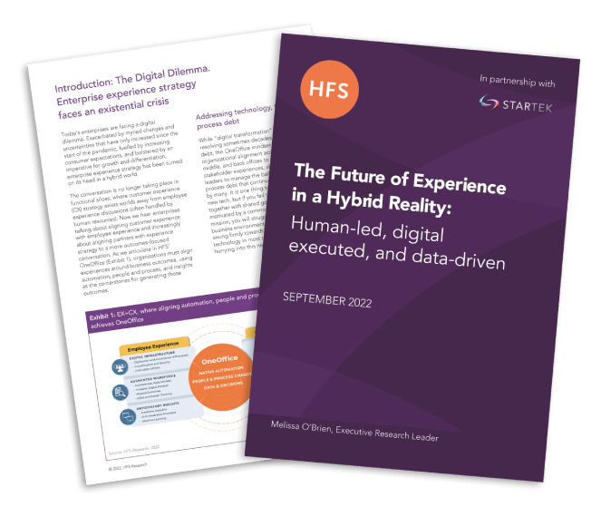 Startek/HFS CXO research 2022 cover image