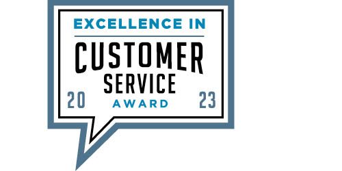 Excellence Customer Service Award 2023 badge