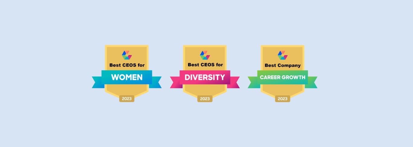 Comparably banner - Best CEO diversity , women empowerment and career growth