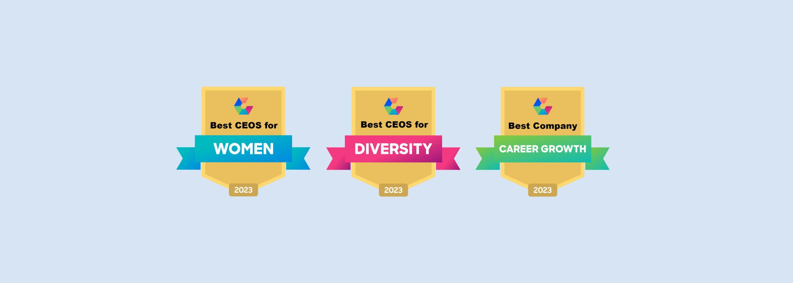 Comparably banner - Best CEO diversity , women empowerment and career growth