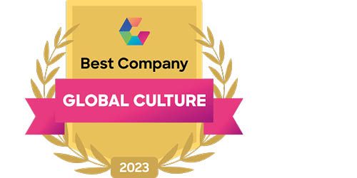 Comparably Best Company Global Culture 2023 badge