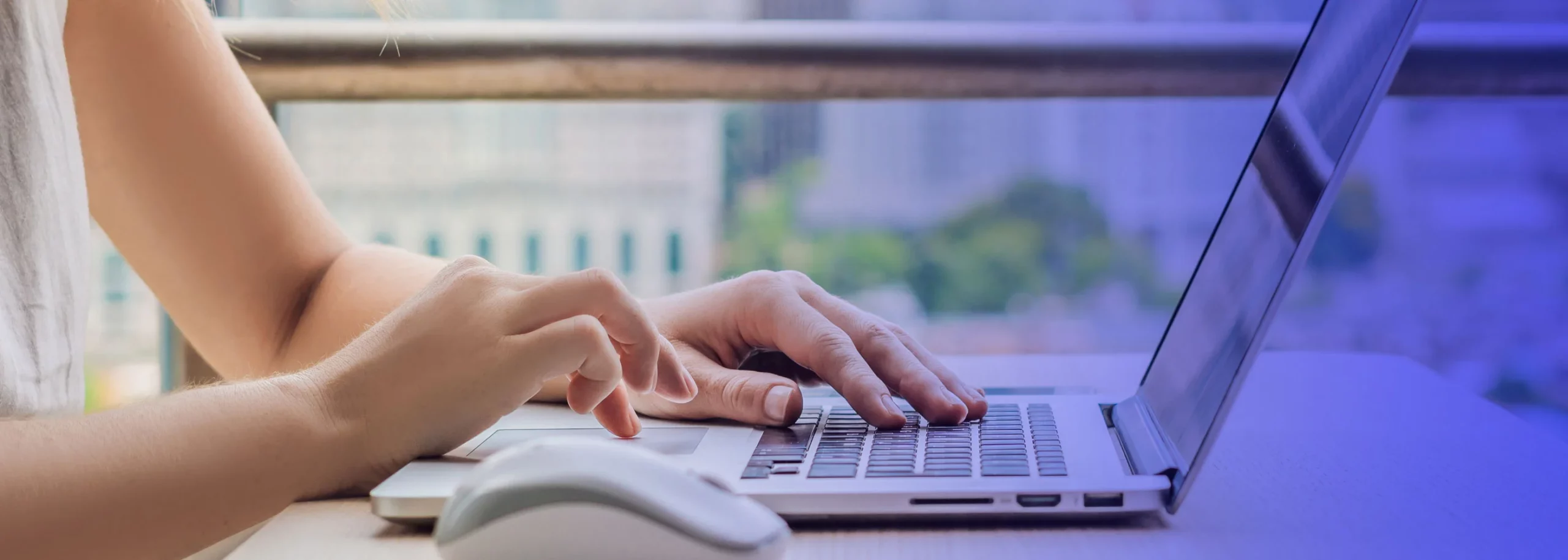 A person using automated self services