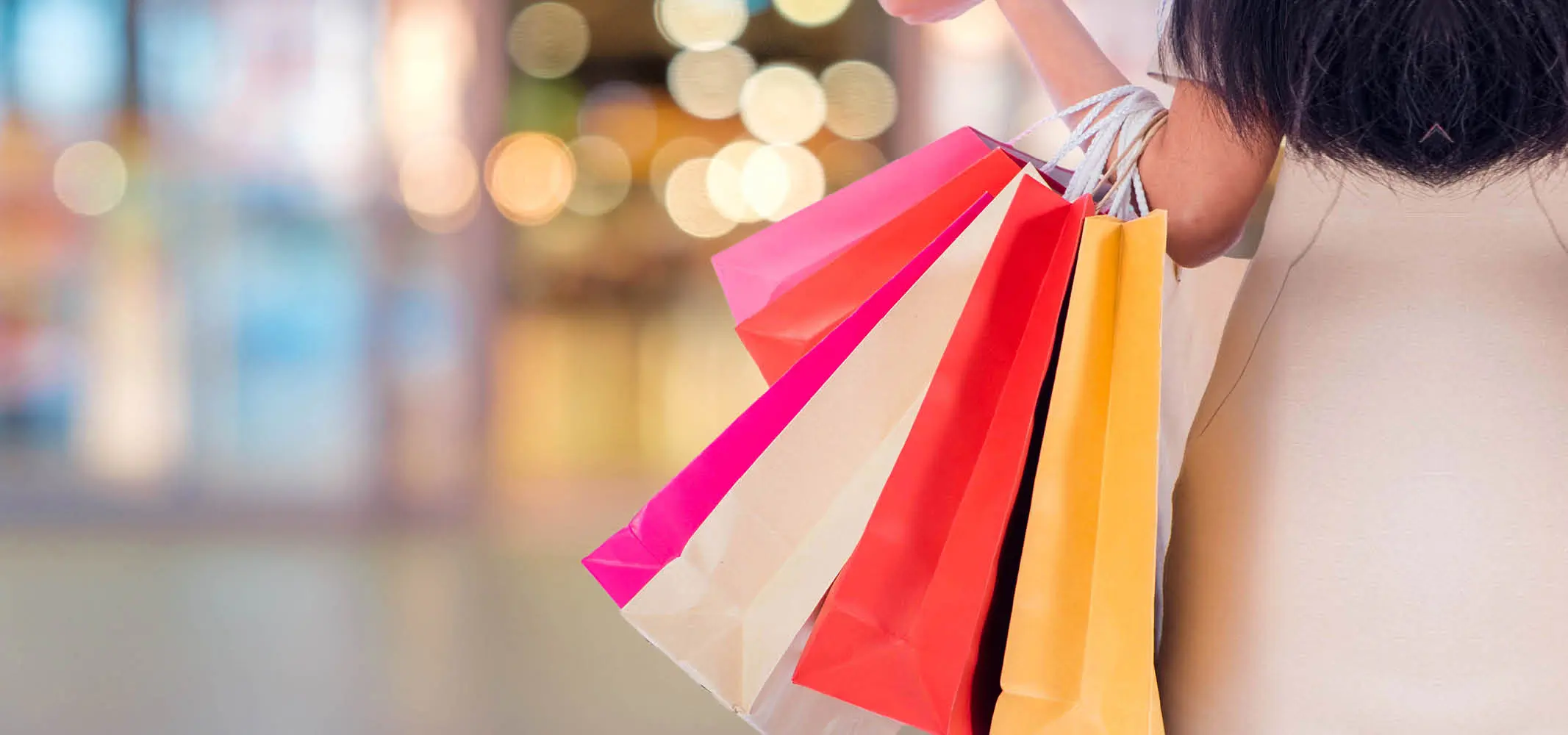 Shopping bags of a retail customer