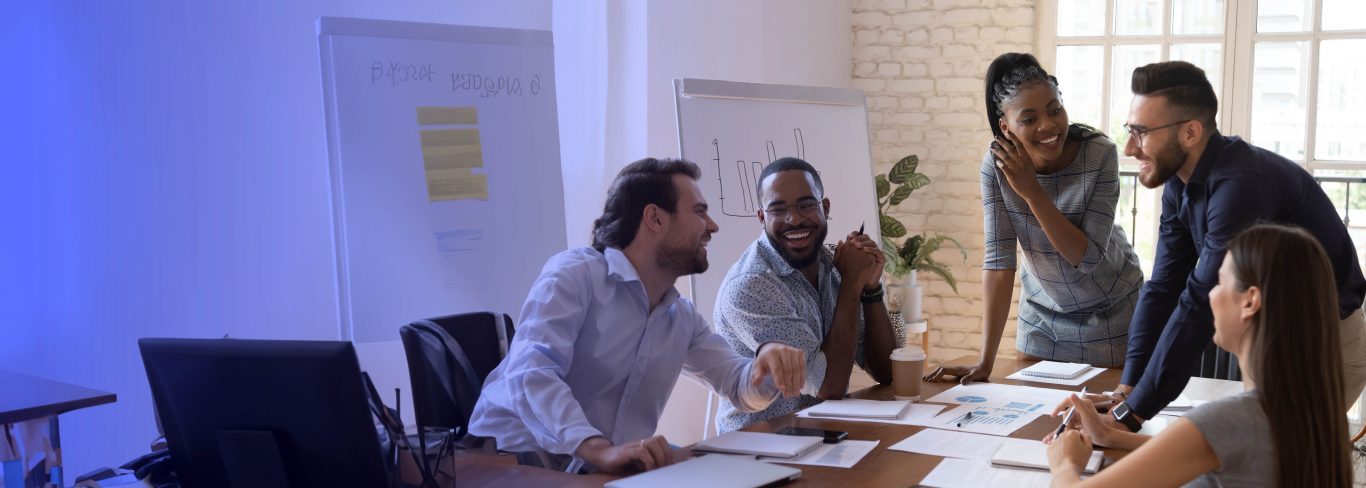 A group of happy employees