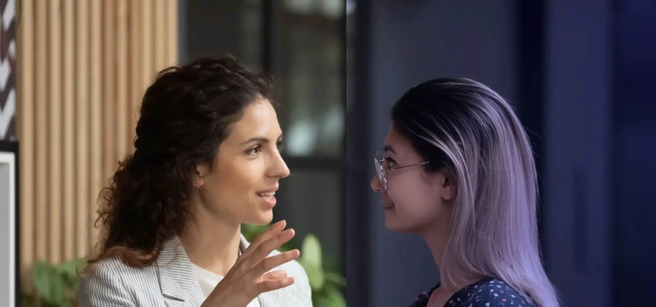 Two contact center leaders discussing CX strategy