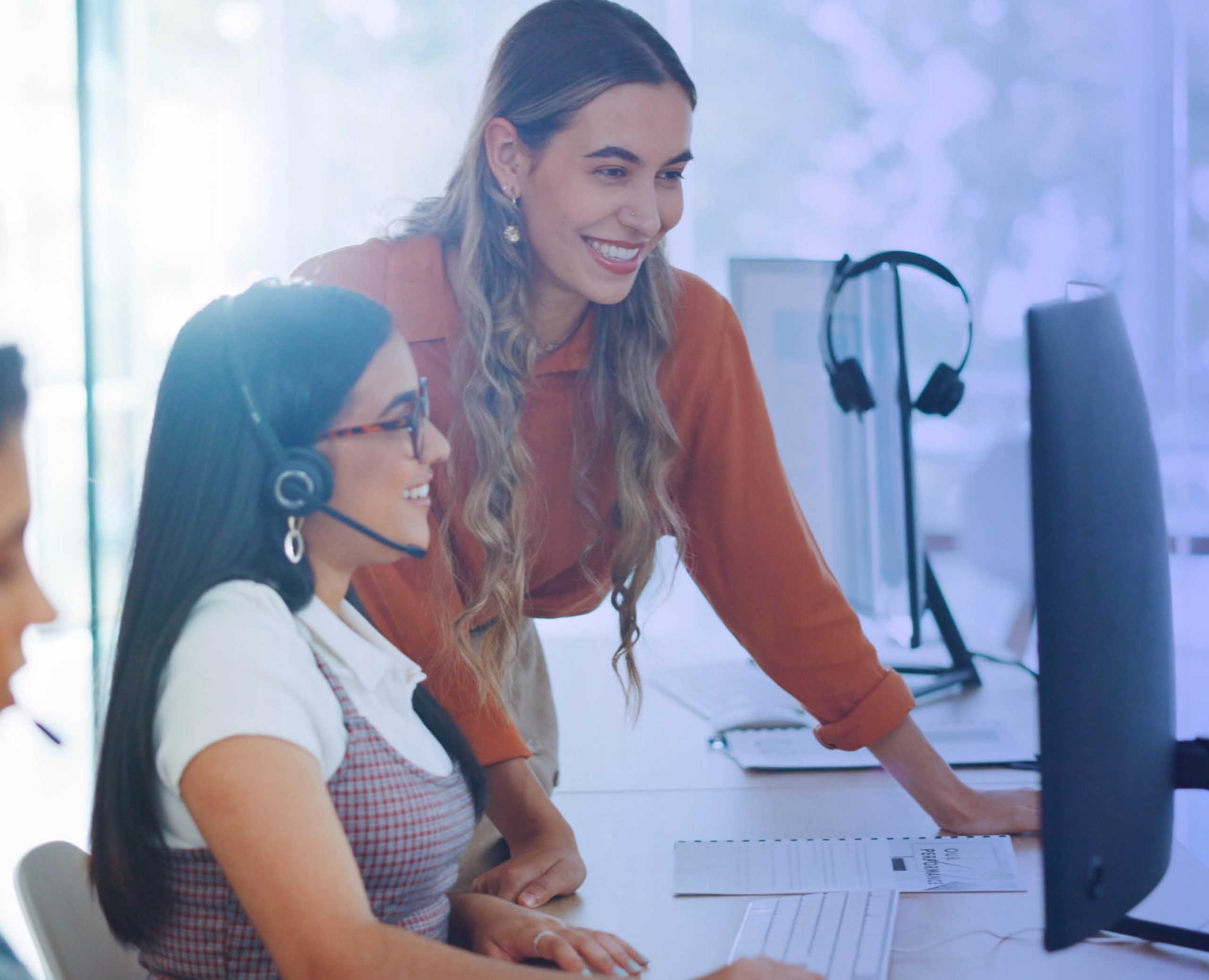 Call center agents using gamification at work
