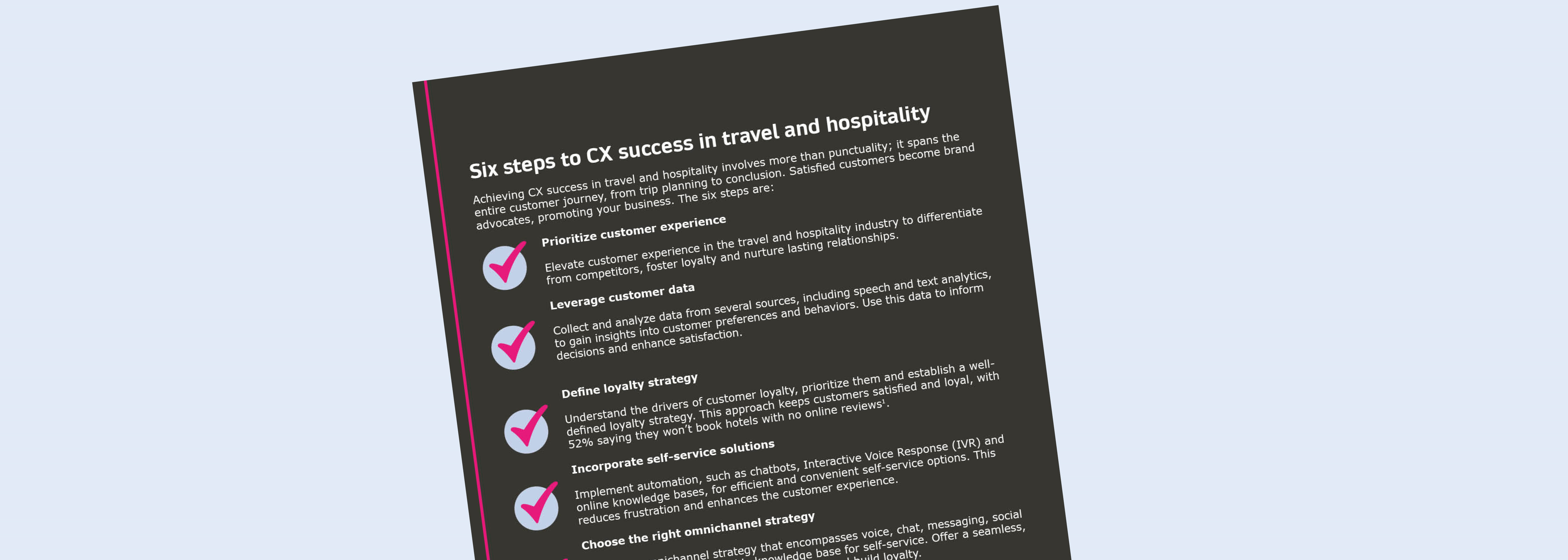 6 steps to cx success in travel and hospitality banner